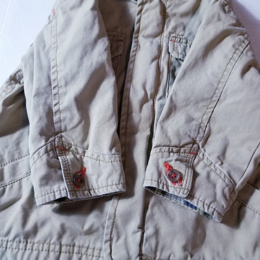 GENUINE KIDS FROM OSHKOSH TAN UTILITY JACKET SIZE 12 MONTHS